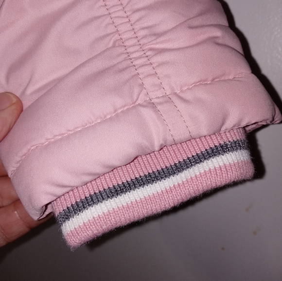 Jessica Simpson Girls Full Zip Pink Faux fur lined Hooded Jacket W Pockets NEW - Picture 4 of 11